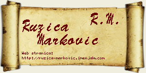 Ružica Marković vizit kartica